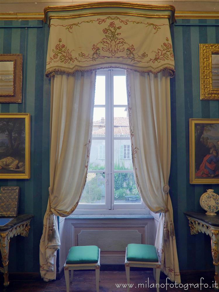 Biella (Italy) - Window in the Grand Gallery of La Marmora Palace